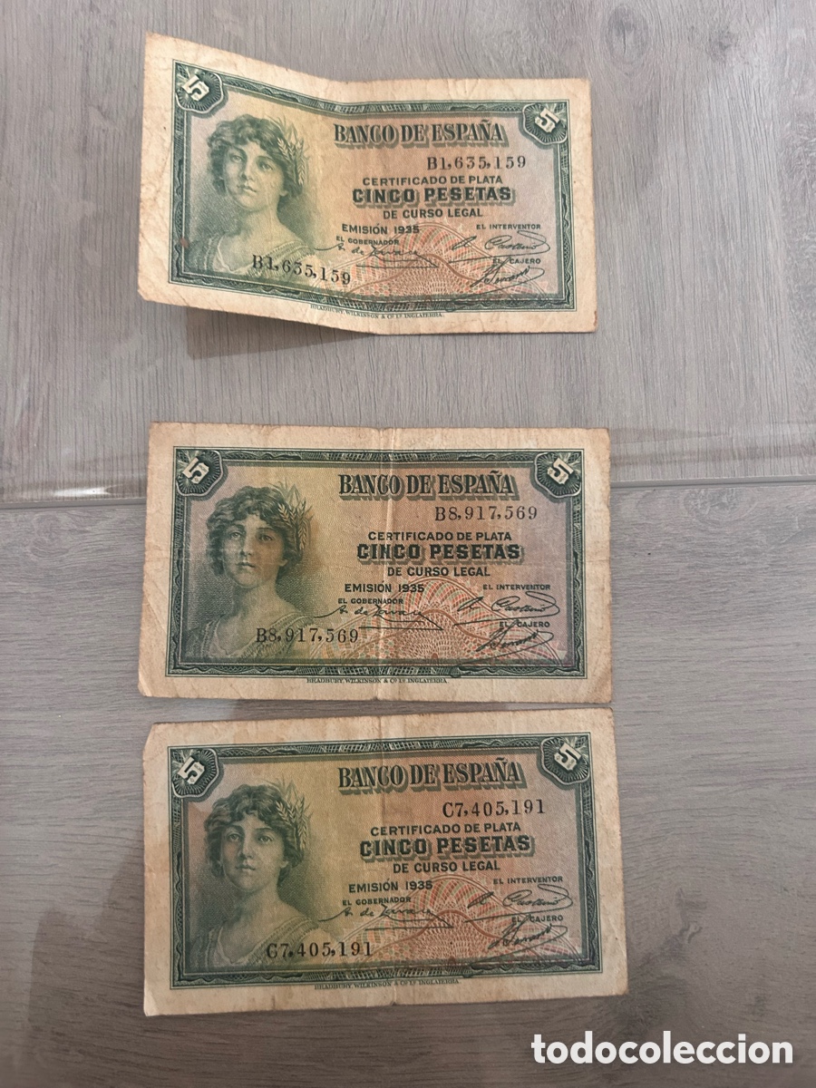 Billetes espa&ntilde;oles: 12 billetes de la Republica Espa&ntilde;ola - Foto 4