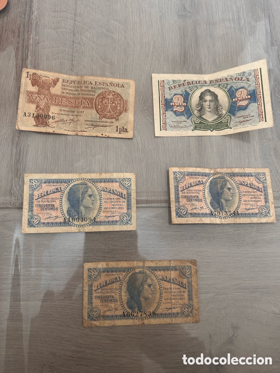 Billetes espa&ntilde;oles: 12 billetes de la Republica Espa&ntilde;ola - Foto 1