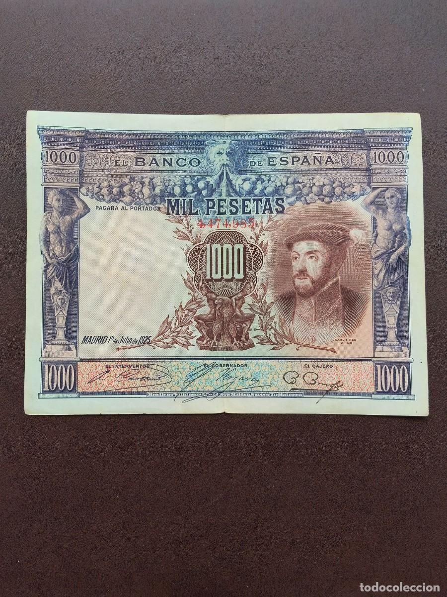 Billetes espa&ntilde;oles: BILLETE DE 1000 PESETAS DEL A&Ntilde;O 1925.DE CARLOS I. ORIGINAL% EN BUEN ESTADO!.