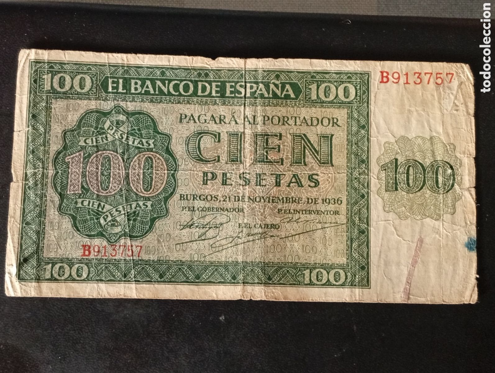 Billetes espa&ntilde;oles: Billete de 100 pesetas guerra civil 1936