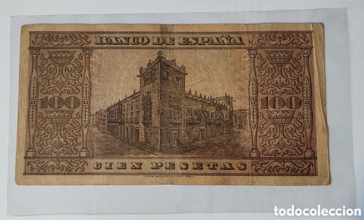 Billetes espa&ntilde;oles: BILLETE 100 PESETAS 1938 - Foto 2