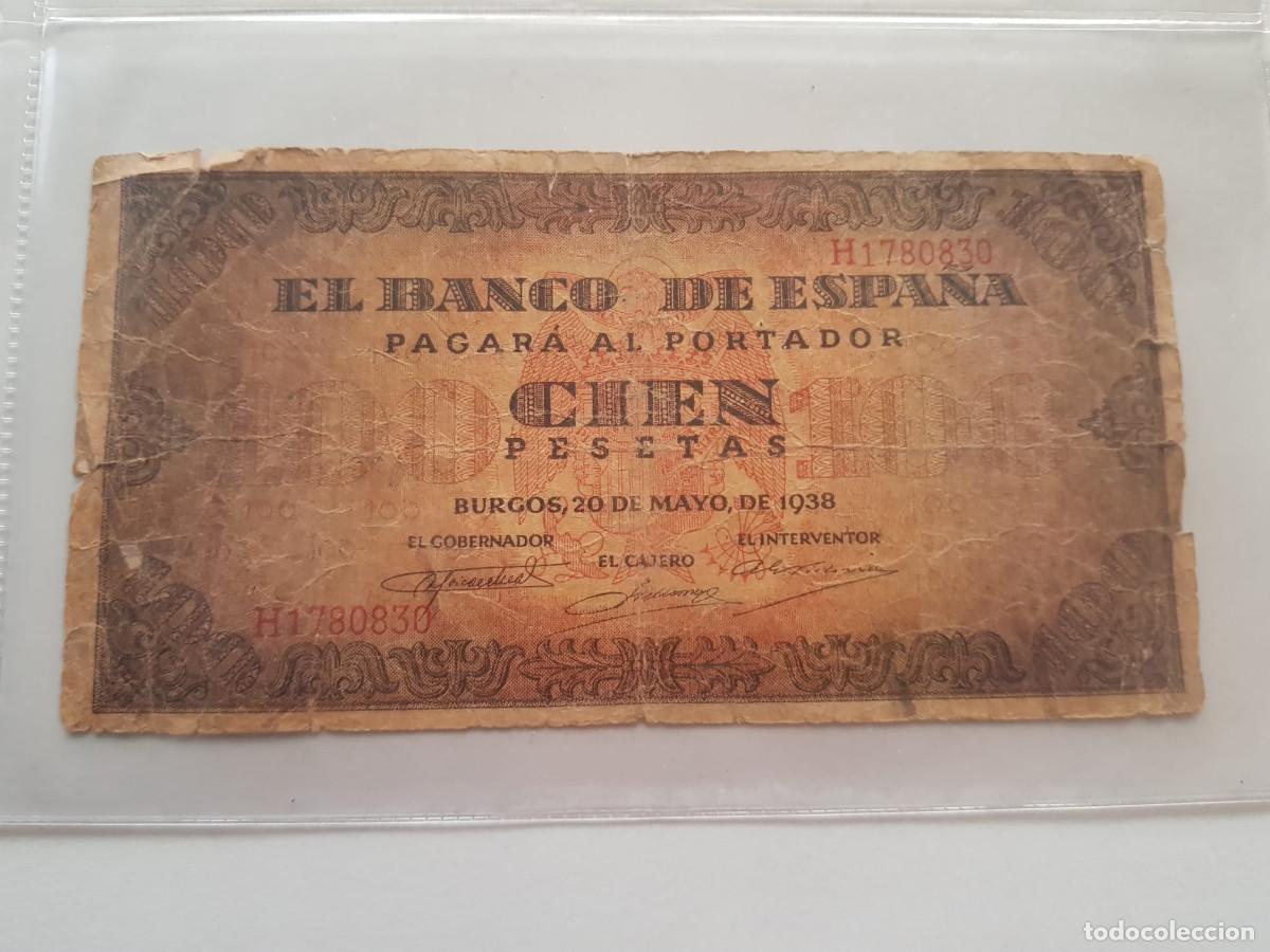 Billetes espa&ntilde;oles: ESPA&Ntilde;A-100 PESETAS-20 DE MAYO DE 1938