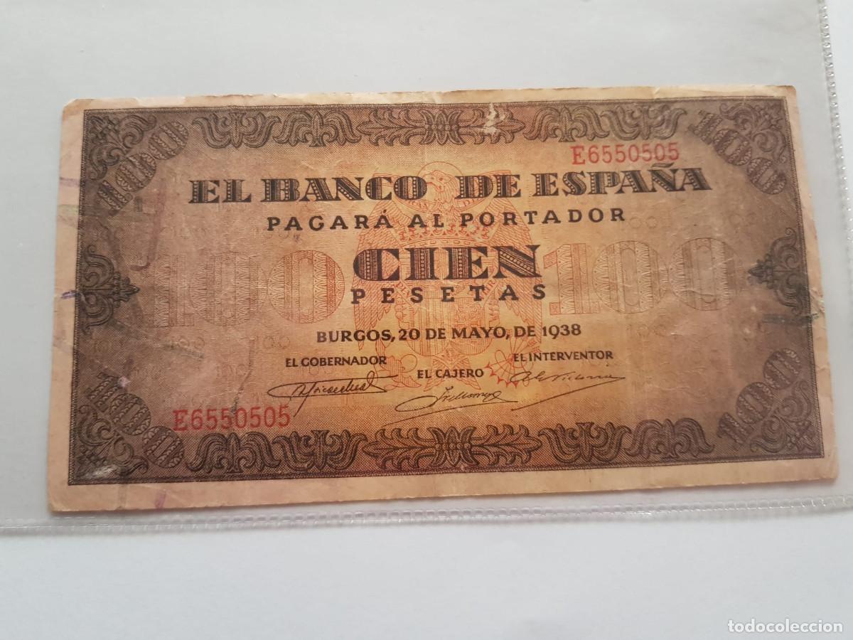 Billetes espa&ntilde;oles: ESPA&Ntilde;A-100 PESETAS-20 DE MAYO DE 1938