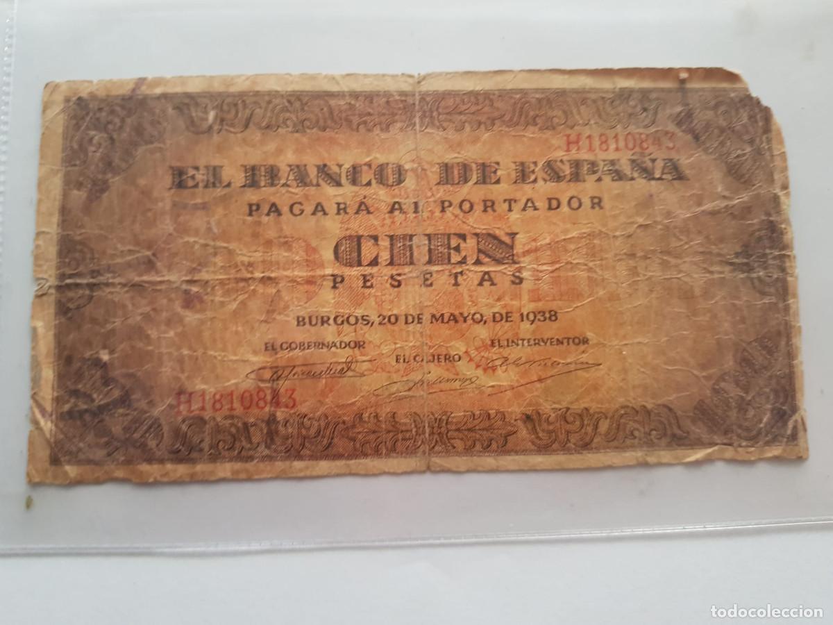 Billetes espa&ntilde;oles: ESPA&Ntilde;A-100 PESETAS-20 DE MAYO DE 1938
