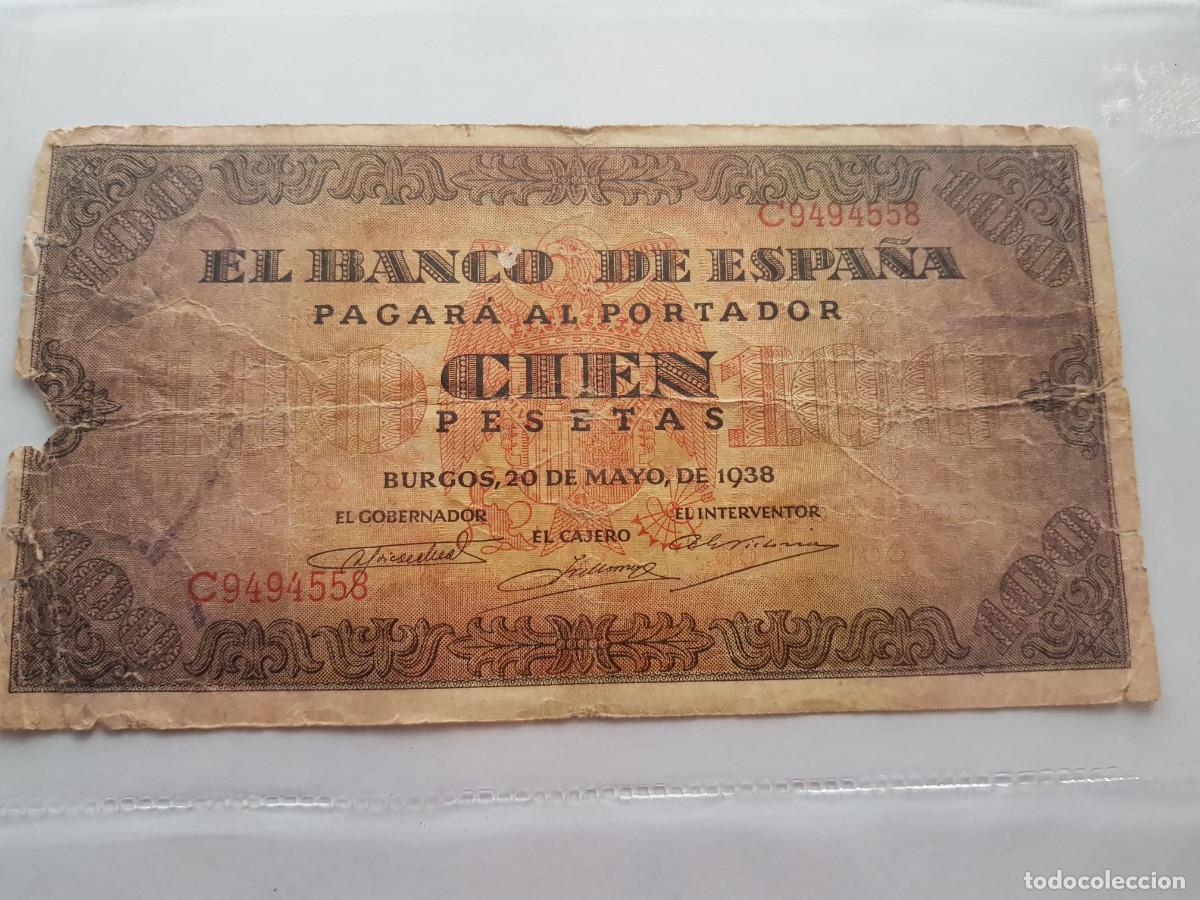 Billetes espa&ntilde;oles: ESPA&Ntilde;A-100 PESETAS-20 DE MAYO DE 1938