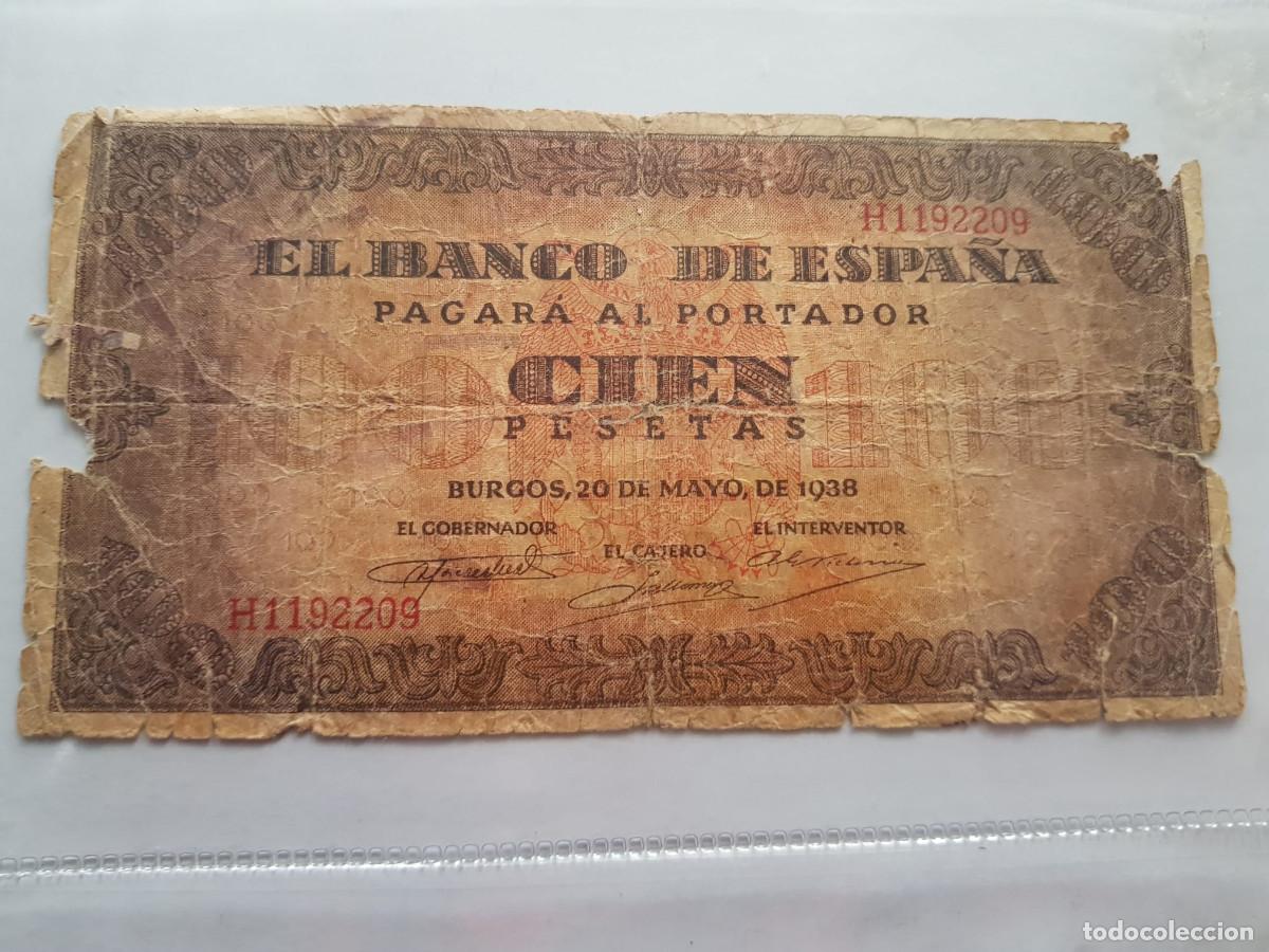 Billetes espa&ntilde;oles: ESPA&Ntilde;A-100 PESETAS-20 DE MAYO DE 1938