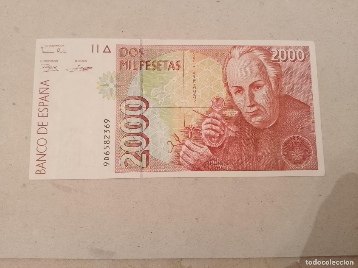 Billetes espa&ntilde;oles: 2000 pesetas, a&ntilde;o 2002, serie especial 9D, ebc+