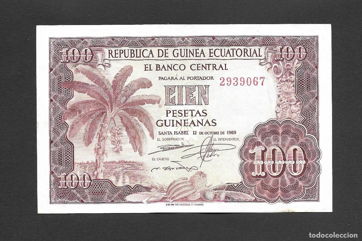 Billetes espa&ntilde;oles: GUINEA ECUATORIAL 100 PESETAS GUINEANAS 1969 MBC