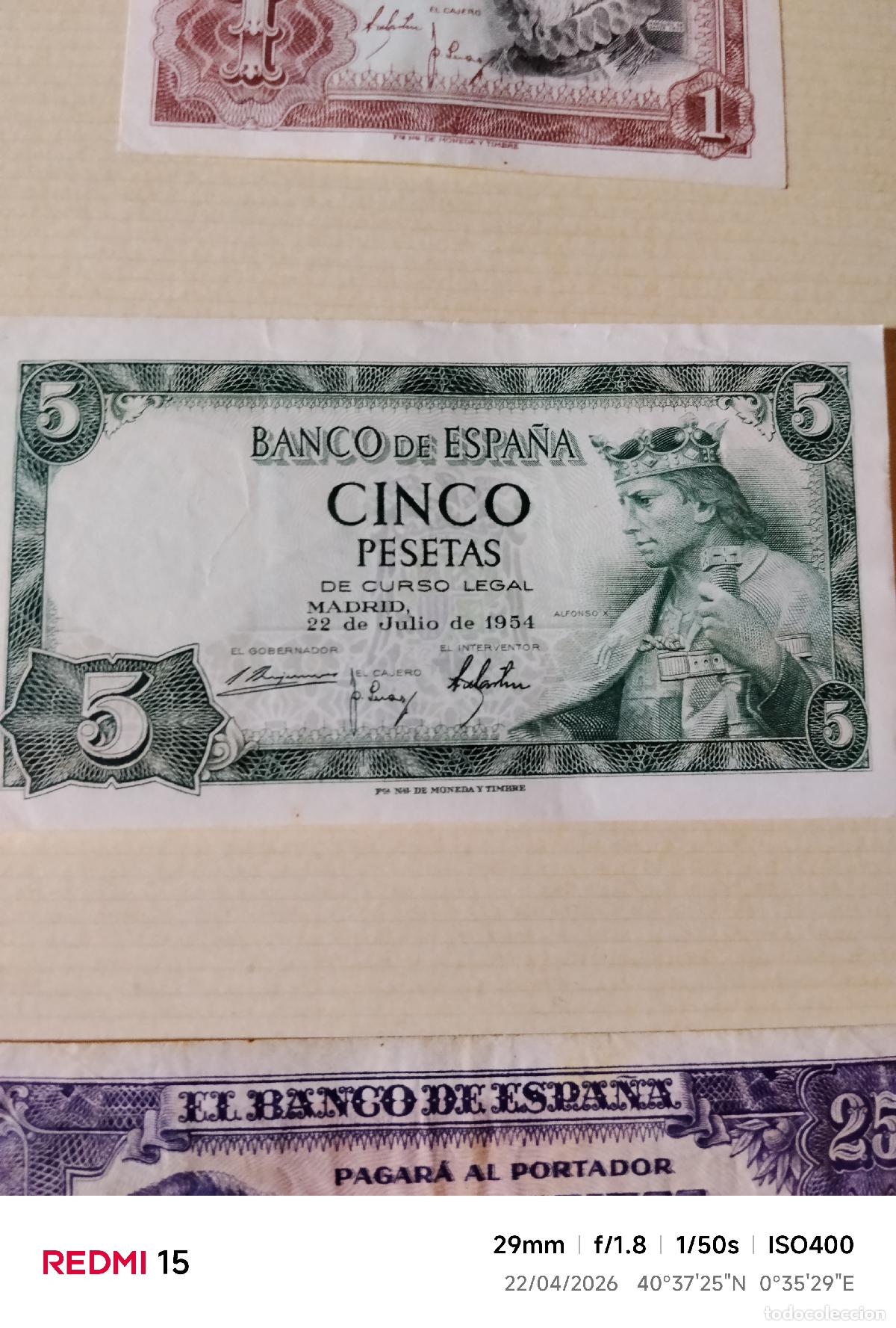 Billetes espa&ntilde;oles: Billetes coleccionista i antiguos