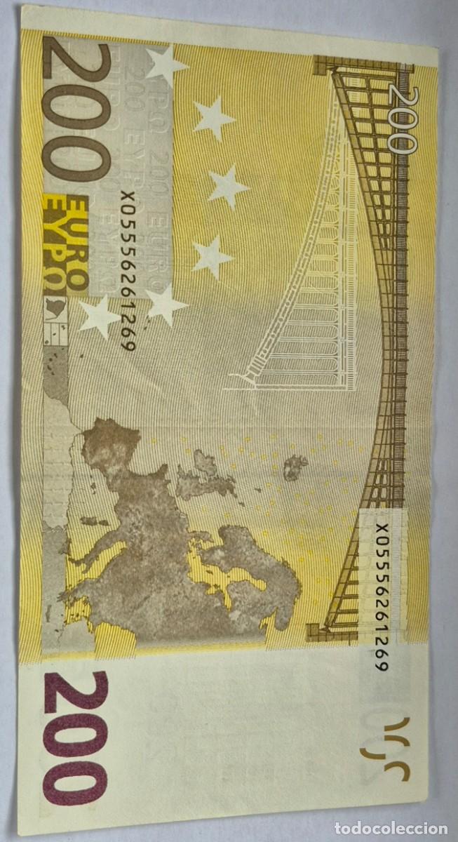 Billetes espa&ntilde;oles: BILLETE DE 200 EUROS A&Ntilde;O 2002 DRAGHI LETRA X