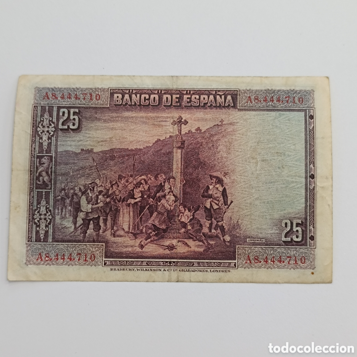 Billetes espa&ntilde;oles: Billete de 25 pesetas de 1928. - Foto 2
