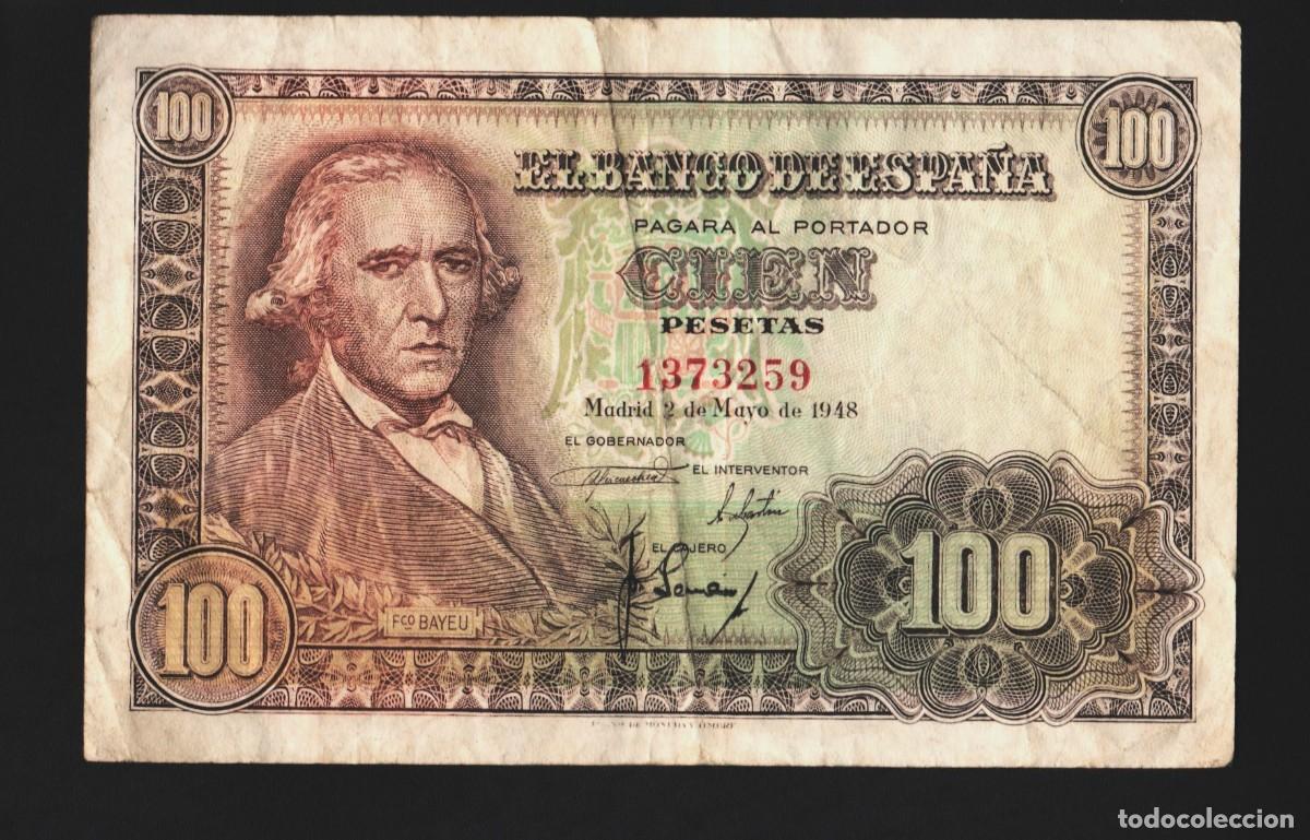 Billetes espa&ntilde;oles: SIN SERIE ** EXCELENTE ESCASO EJEMPLAR|SOLO ACEPTO PAYPAL| BILLETE 100 PESETAS 1948 LEER DESCRIPCION
