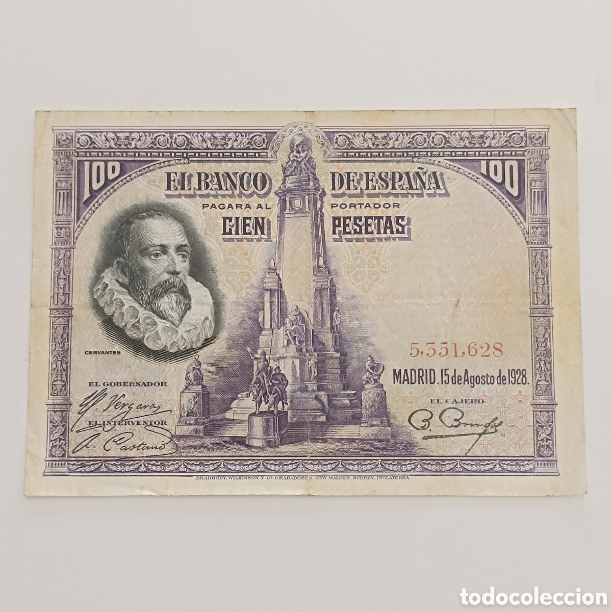 Billetes espa&ntilde;oles: Billete 100 pesetas a&ntilde;o 1928