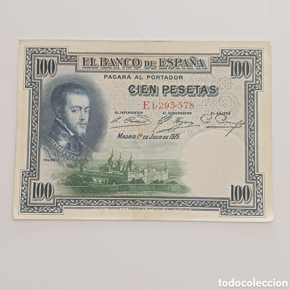 Billetes espa&ntilde;oles: Billete de 100 pesetas de 1925