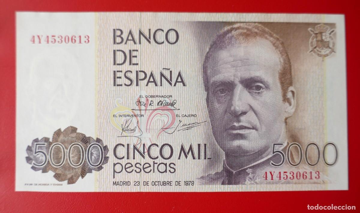 Billetes espa&ntilde;oles: ESPA&Ntilde;A. BILLETE DE 5000 PESETAS. A&Ntilde;O 1979. JUAN CARLOS I. EN MUY BUEN ESTADO