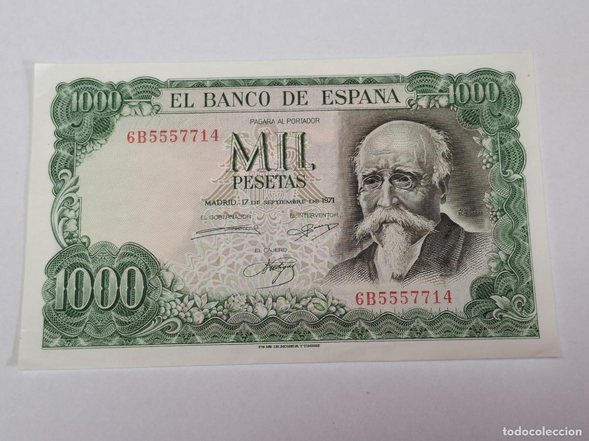 Billetes espa&ntilde;oles: BILLETE de MIL PESETAS del 17 de Septiembre de 1971 BANCO DE ESPA&Ntilde;A con serie 6B, en PLANCHA