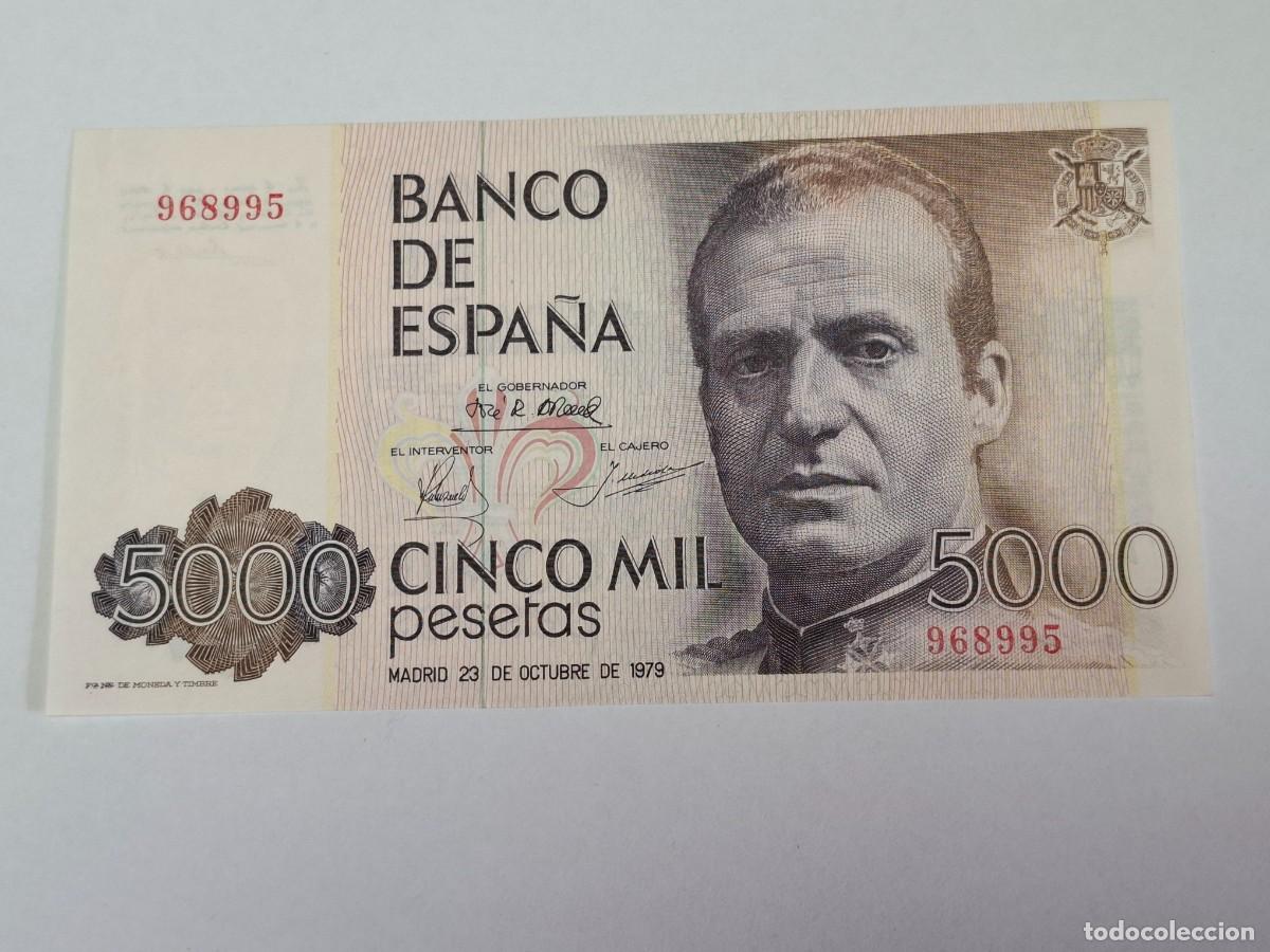 Billetes espa&ntilde;oles: BILLETE de CINCO MIL PESETAS del 23 de Octubre de 1979 BANCO DE ESPA&Ntilde;A sin serie, en PLANCHA