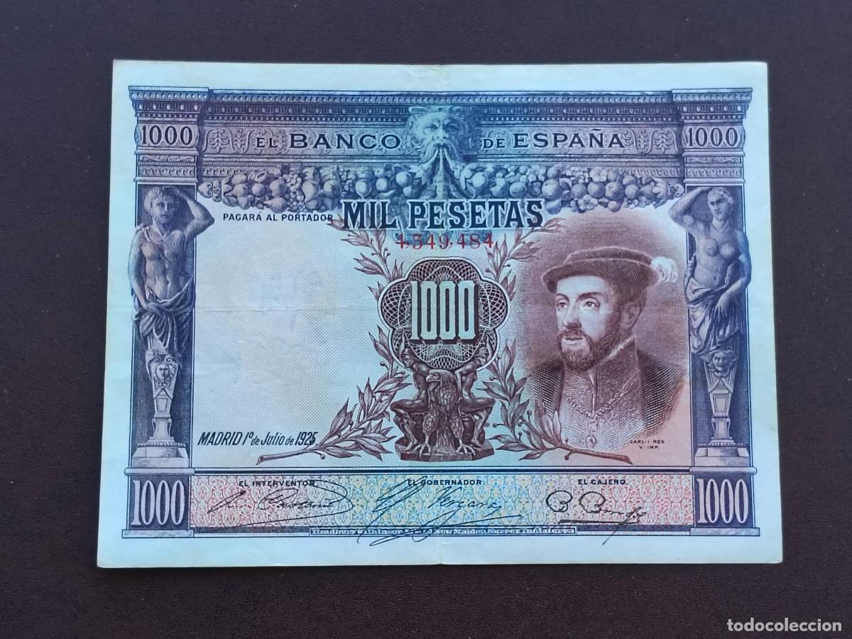 Billetes espa&ntilde;oles: BILLETE DE 1000 PESETAS DEL A&Ntilde;O 1925.DE CARLOS I. ORIGINAL% EN BUEN ESTADO!