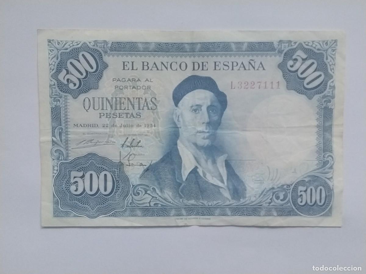Billetes espa&ntilde;oles: BILLETE 500 PESETAS IGNACIO ZULOAGA A&Ntilde;O 1954 L3227111