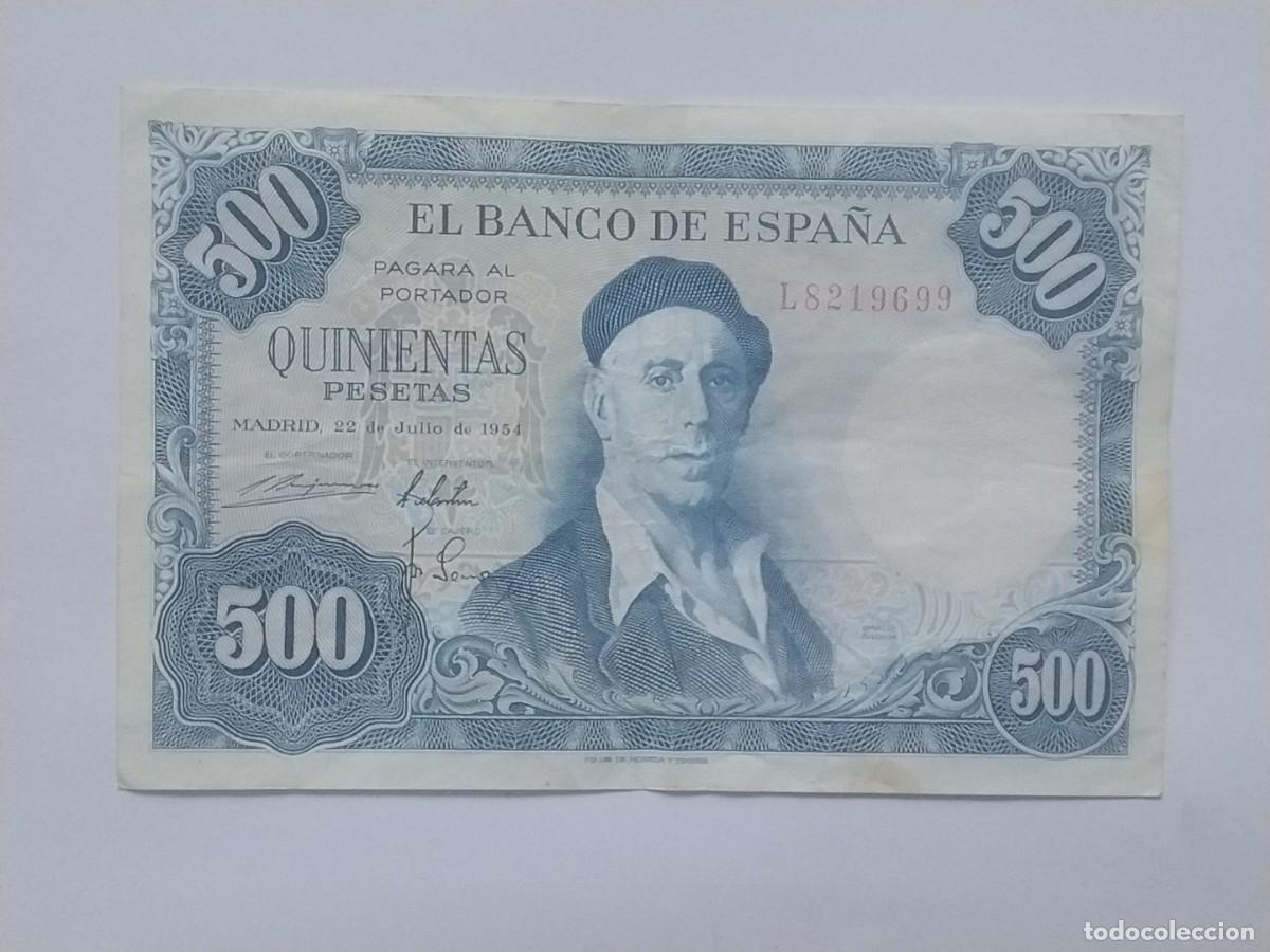 Billetes espa&ntilde;oles: BILLETE 500 PESETAS IGNACIO ZULOAGA A&Ntilde;O 1954 L8219699