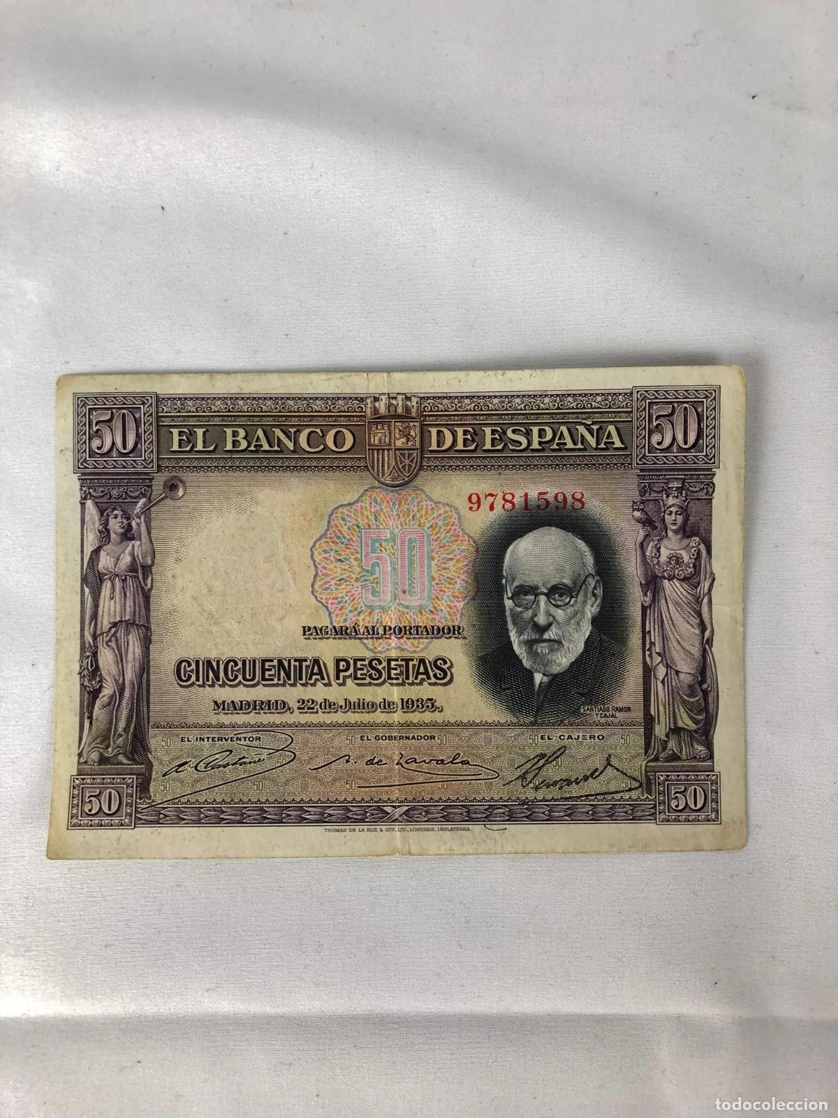 Billetes espa&ntilde;oles: Billete 50 Pesetas 1935 Reproducci&oacute;n Serie 9781598