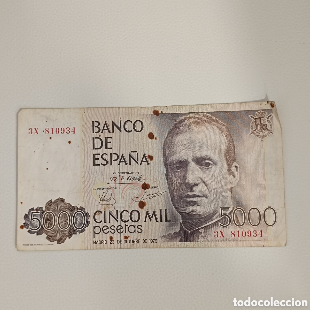 Billetes espa&ntilde;oles: Billete de 5000 pesetas de 1979