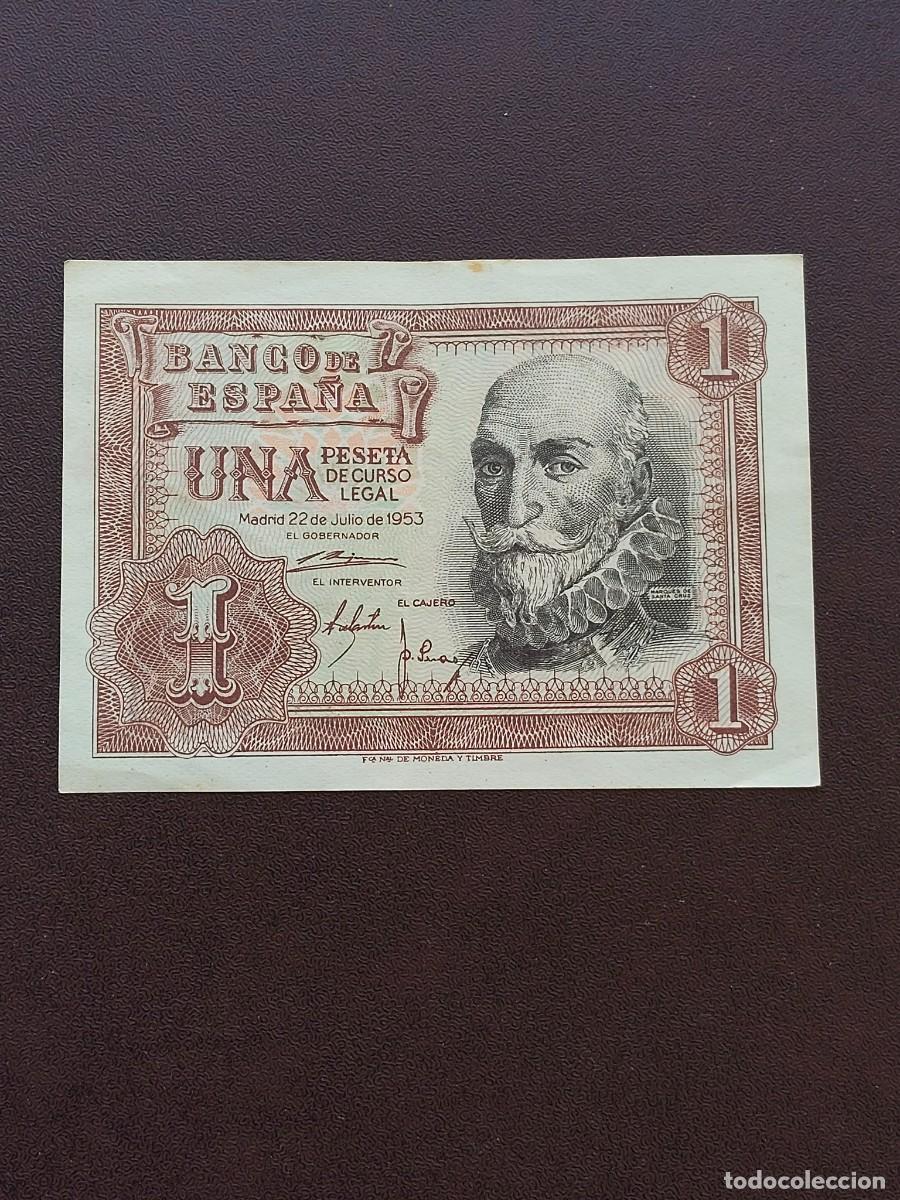 Billetes espa&ntilde;oles: BILLETE DE 1 PESETA DEL MARQUES DE SANTA CRUZ DEL A&Ntilde;O 1953.(SERIE 1G) EBC