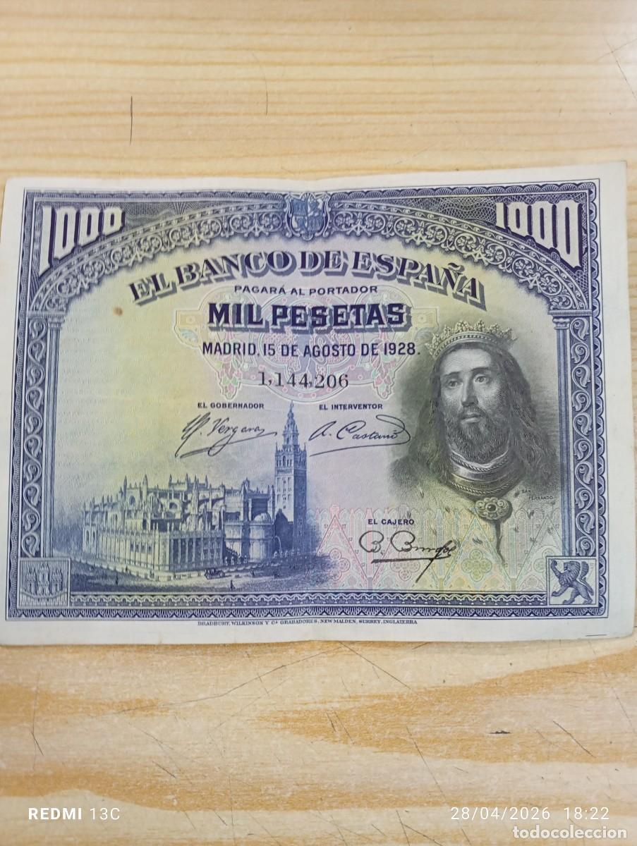 Billetes espa&ntilde;oles: BILLETE 1000 PESETAS 1928