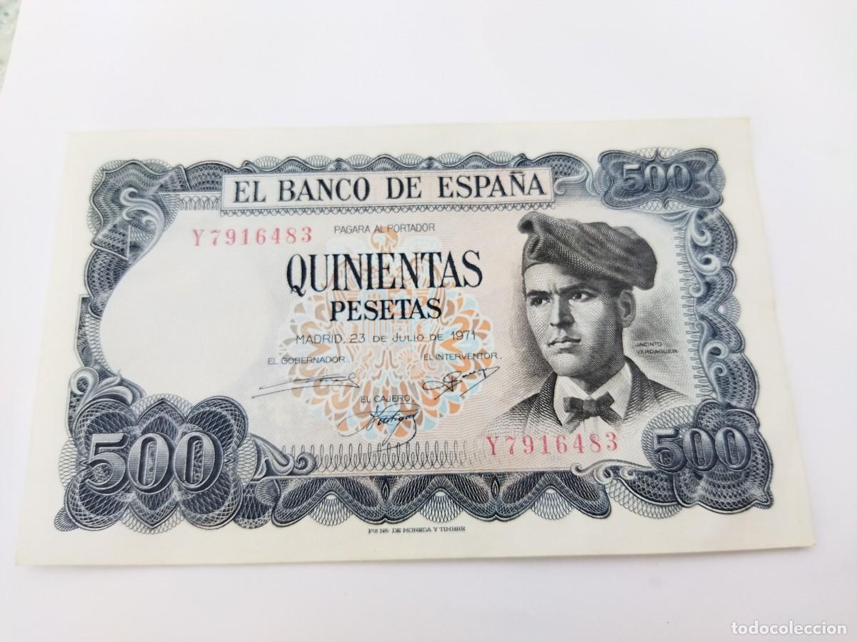 Billetes espa&ntilde;oles: billete de 500 pesetas jacinto verdaguer sin usar