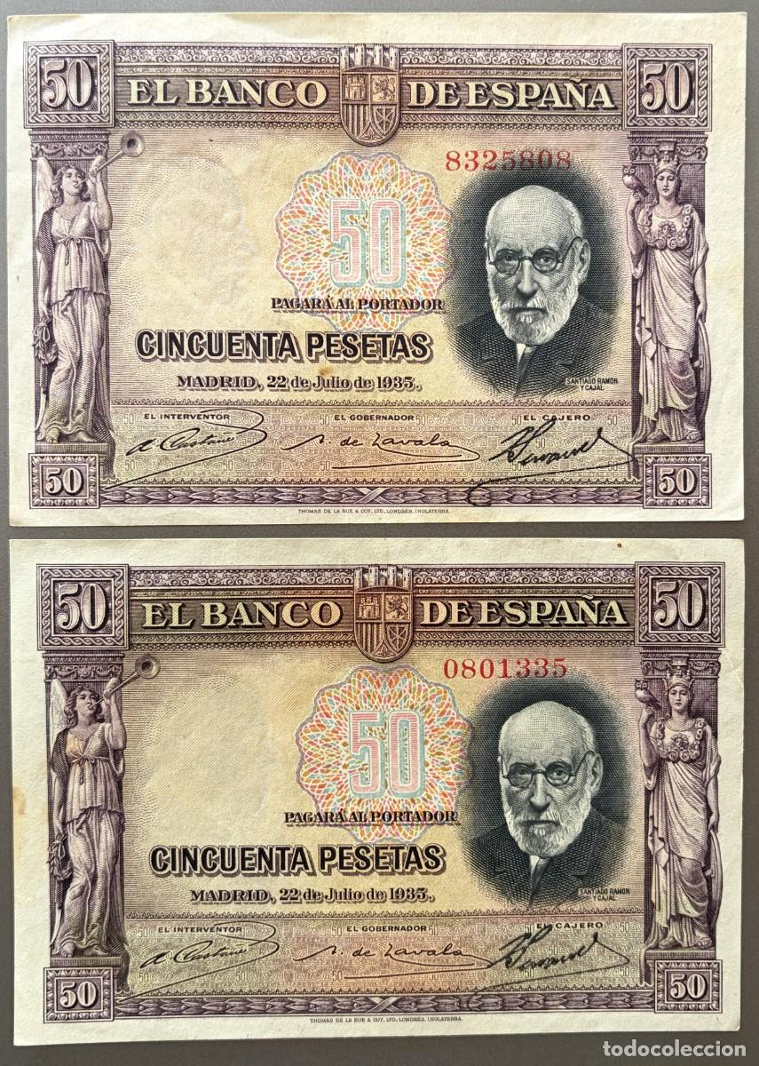 Billetes espa&ntilde;oles: BN060, ESPA&Ntilde;A, 50 PESETAS, 1935. SANTIAGO RAMON Y CAJAL