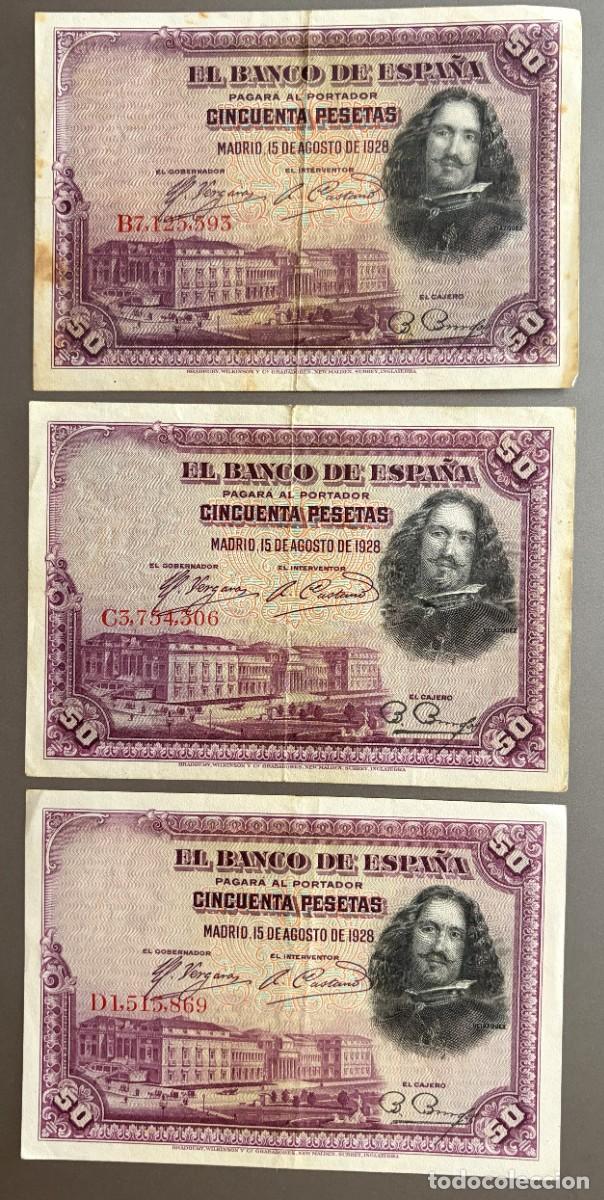 Billetes espa&ntilde;oles: BN063, ESPA&Ntilde;A, 50 PESETAS, 1928. DIEGO DE VELAZQUEZ. LA RENDICION DE BREDA
