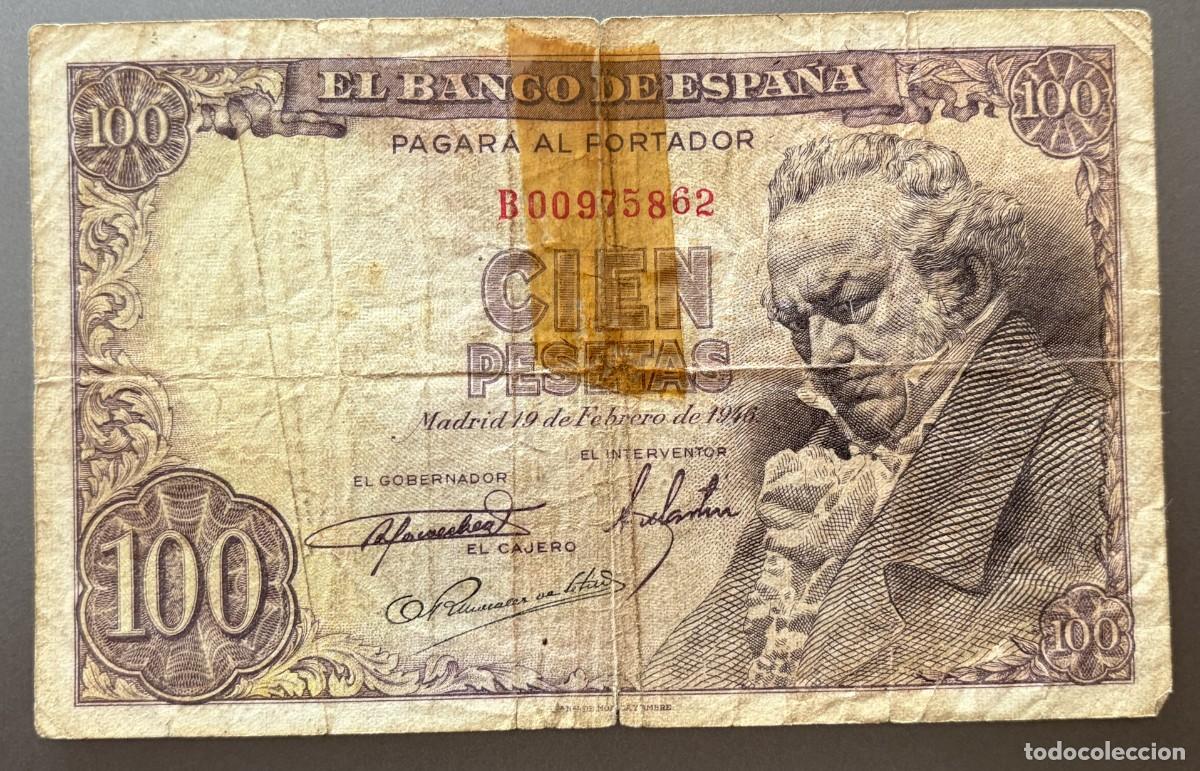 Billetes espa&ntilde;oles: BN066, ESPA&Ntilde;A, 100 PESETAS, 1946. MANUEL DE FALLA. EL QUITASOL (GOYA)