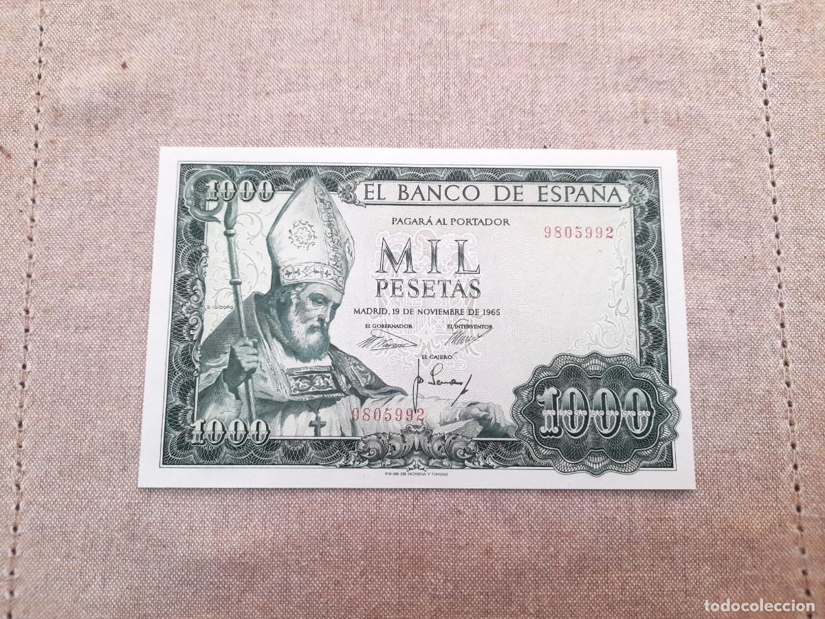 Billetes espa&ntilde;oles: 1000 Pesetas 1965 Sin serie y SC, Plancha!