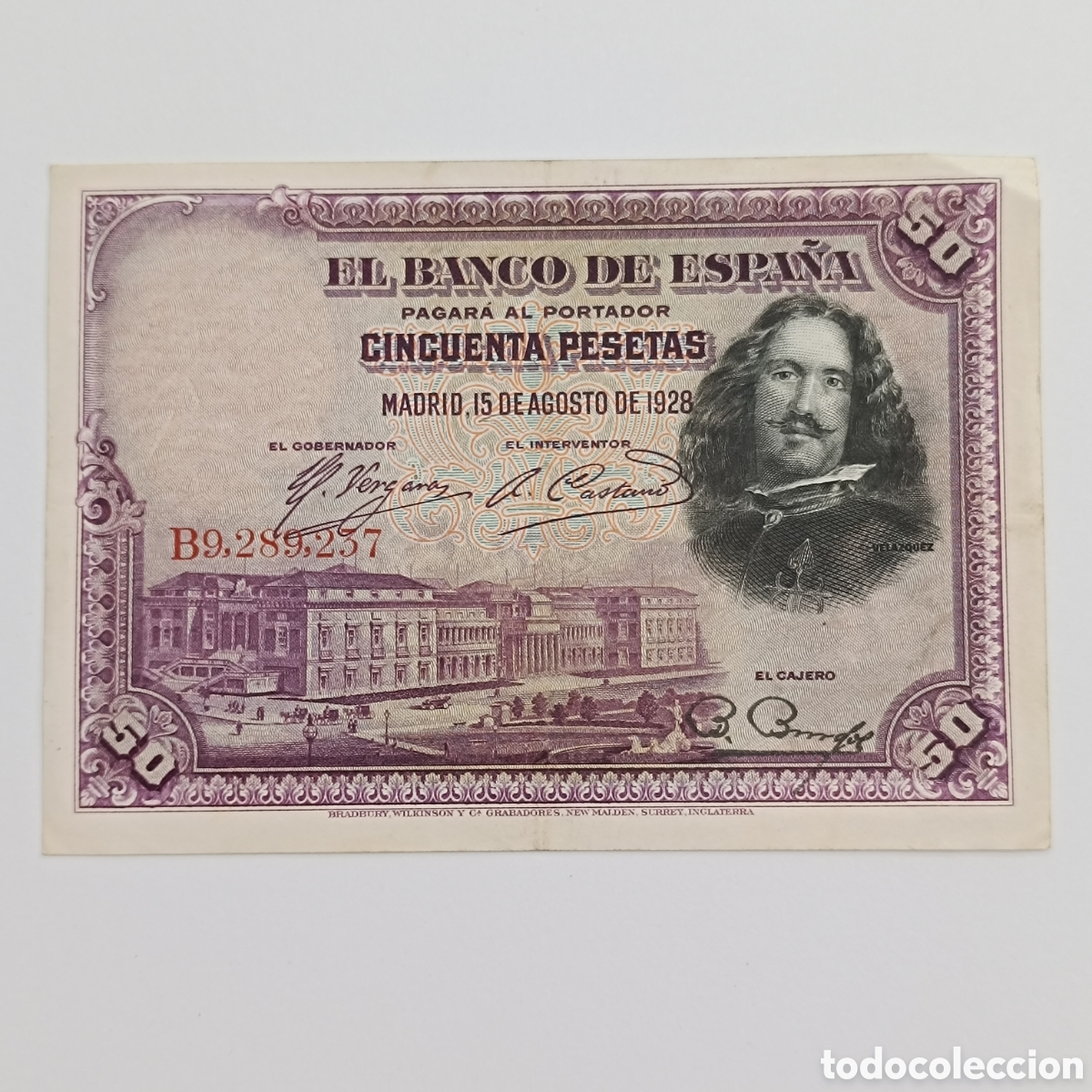 Billetes espa&ntilde;oles: Billete de 50 pesetas de 1928