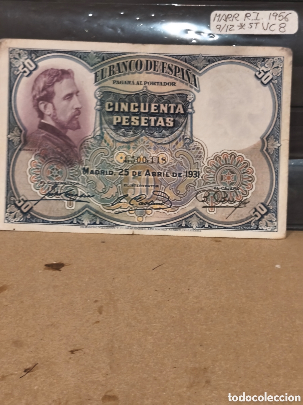 Billetes espa&ntilde;oles: Billete circulado de la republica espa&ntilde;ola de 50 ptas de 1931 ver imagenes