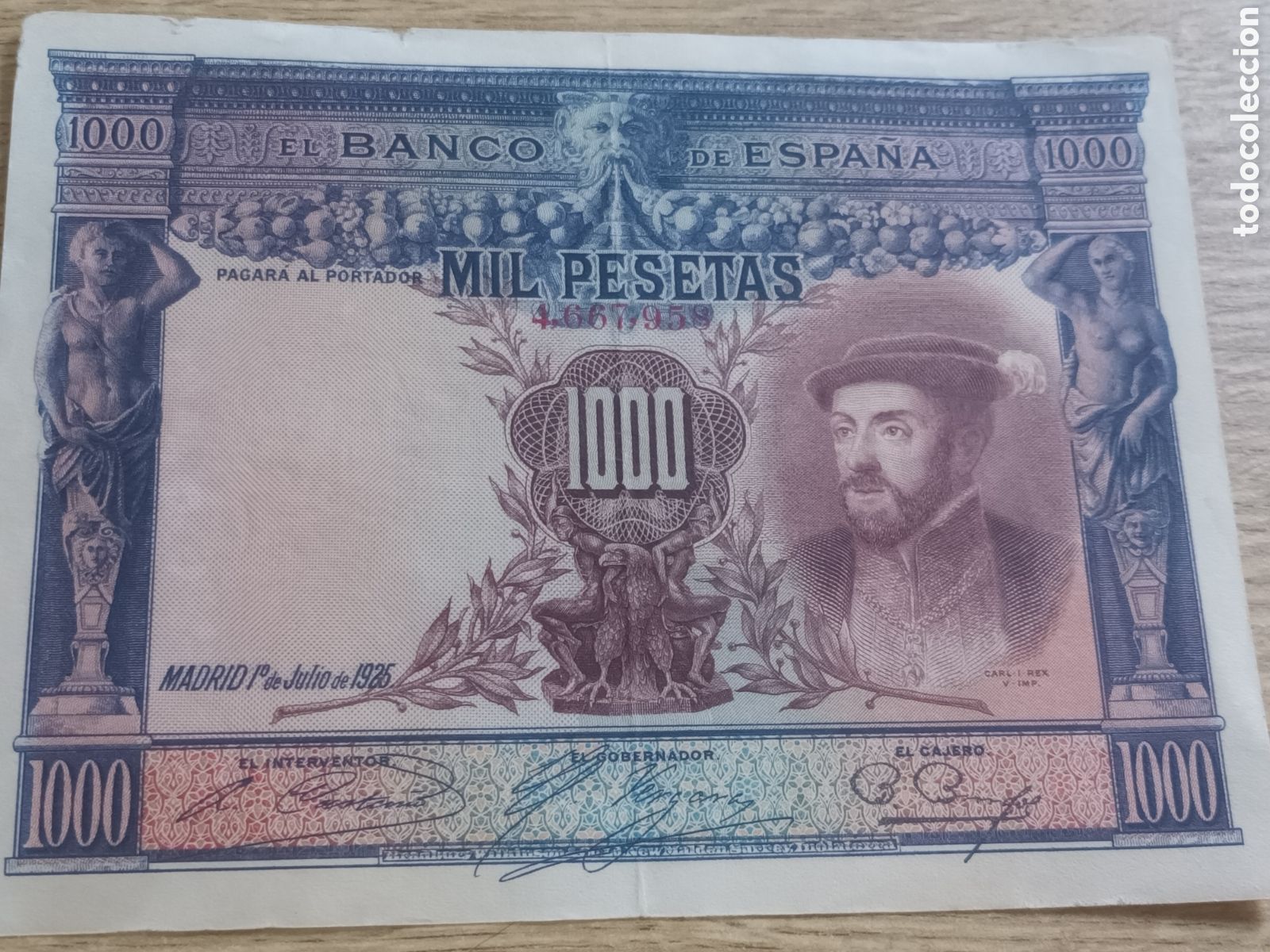 Billetes espa&ntilde;oles: BILLETE DE 1000 PESETAS A&Ntilde;O 1925