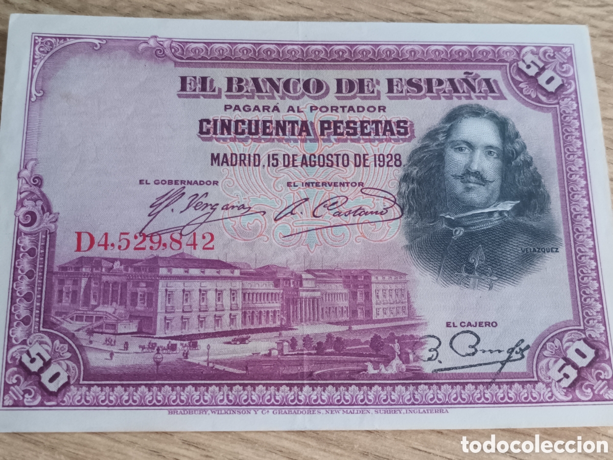 Billetes espa&ntilde;oles: BILLETE DE 50 PESETAS DEL 15 DE AGOSTO DE 1928