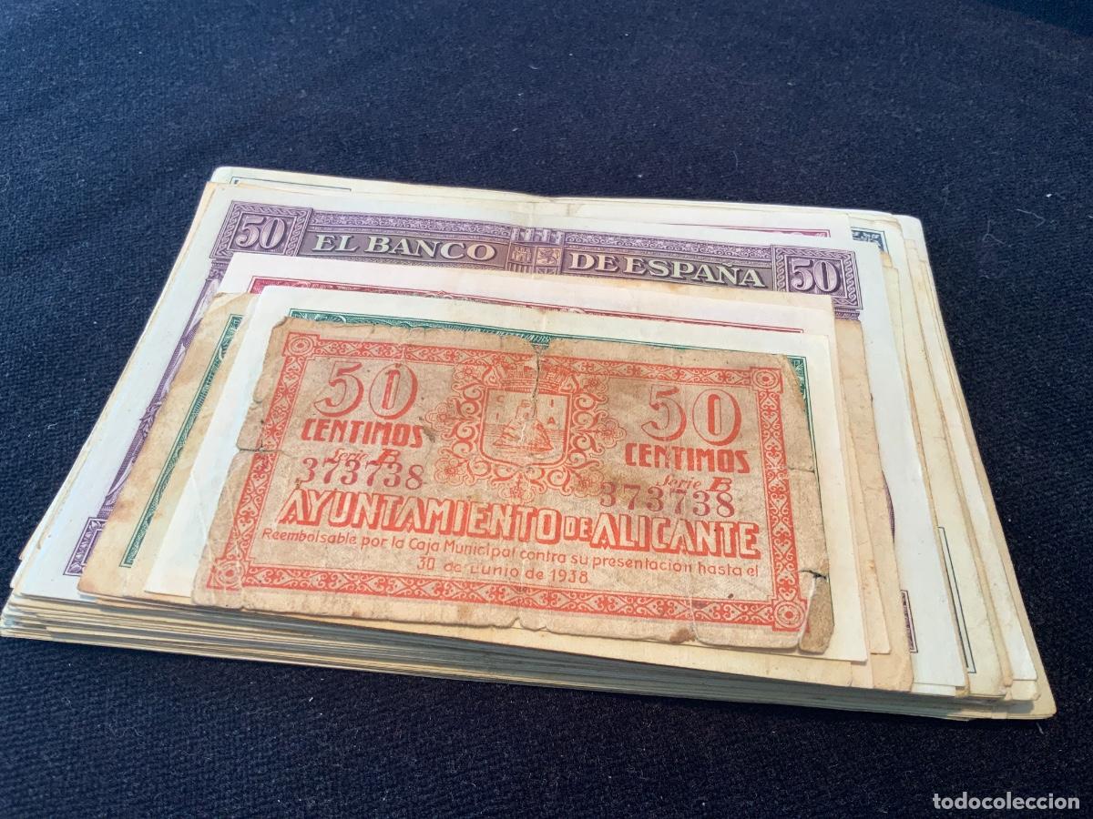Billetes espa&ntilde;oles: Lote de 58 billetes que circularon durante la guerra civil espa&ntilde;ola. Lote de la foto .
