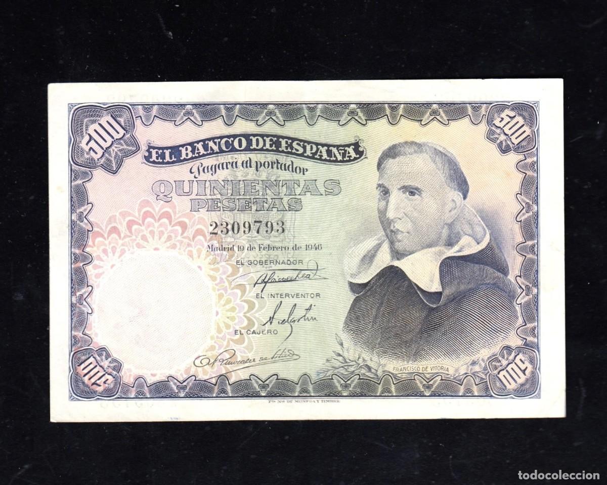 Billetes espa&ntilde;oles: 500 PESETAS 1946 SIN SERIE EBC/EBC-