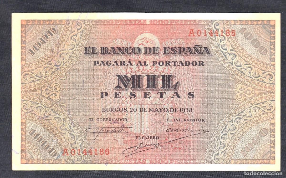 Billetes espa&ntilde;oles: 1000 PESETAS 1938 SERIE A EBC