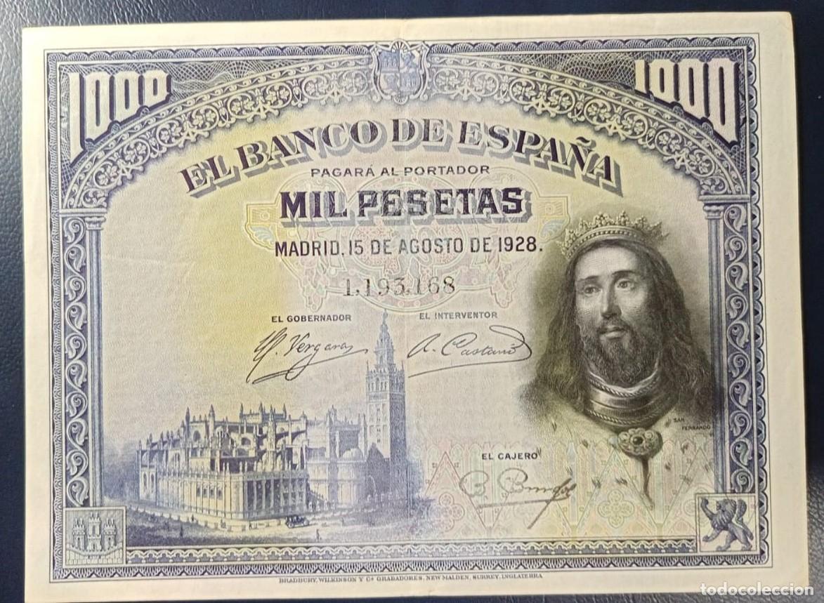 Billetes espa&ntilde;oles: 1000 PESETAS BANCO DE ESPA&Ntilde;A MADRID 15 DE AGOSTO DE 1928 ( BSP235 )