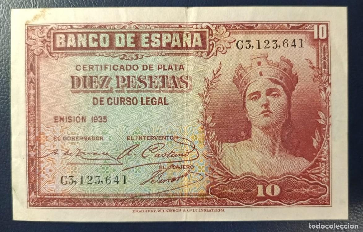 Billetes espa&ntilde;oles: 10 PESETAS BANCO DE ESPA&Ntilde;A EMISION 1935 ( BSP237 )