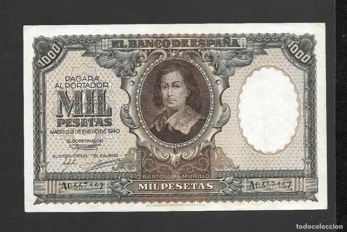 Billetes espa&ntilde;oles: 1000 PESETAS 1940 SERIE A MBC+