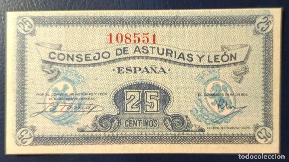 Billetes espa&ntilde;oles: 25 CENTIMOS CONSEJO DE ASTURIAS Y LEON ( BSP262 )