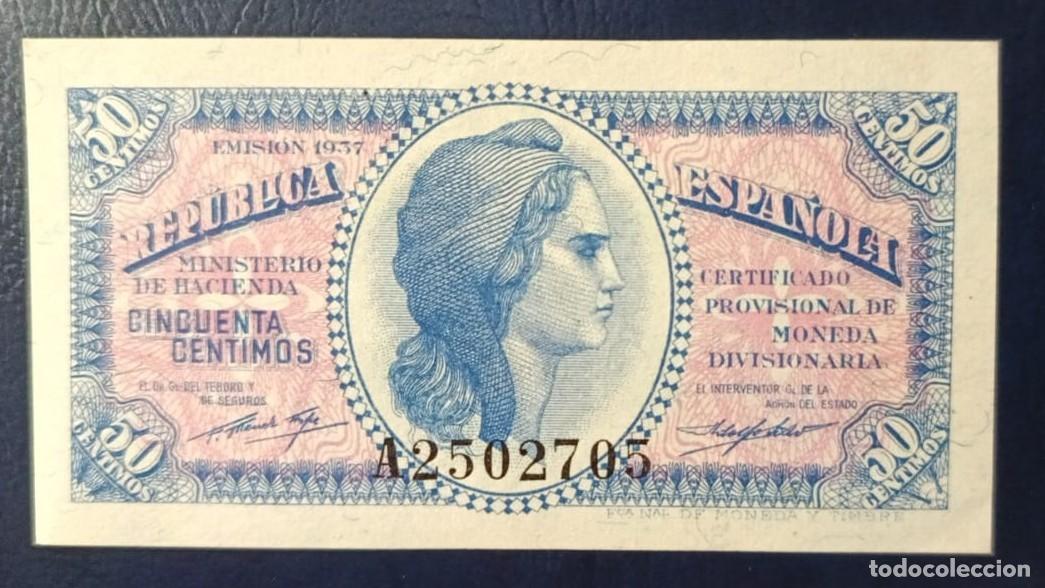 Billetes espa&ntilde;oles: 50 CENTIMOS REPUBLICA ESPA&Ntilde;OLA EMISION 1937 ( BSP263 )