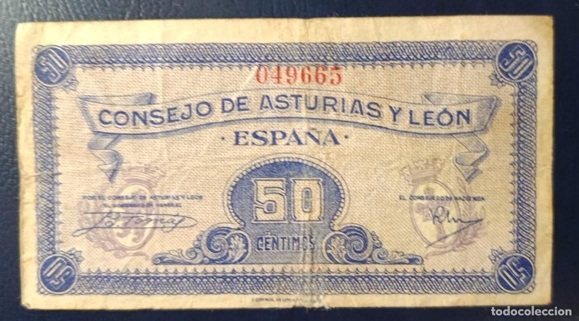Billetes espa&ntilde;oles: 50 CENTIMOS CONSEJO DE ASTURIAS Y LEON ( BSP268 )