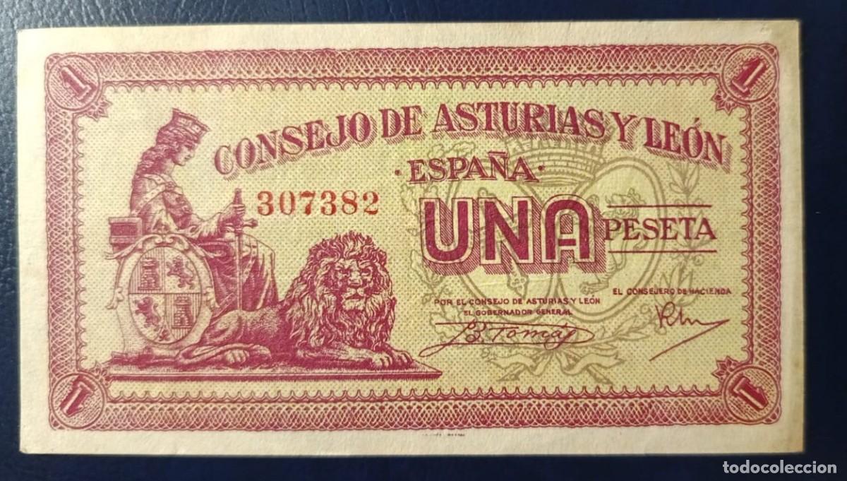 Billetes espa&ntilde;oles: UNA PESETA CONSEJO DE ASTURIAS Y LEON ( BSP269 )