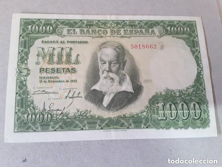 Billetes espa&ntilde;oles: Billete 1000 pesetas 1951 sin serie