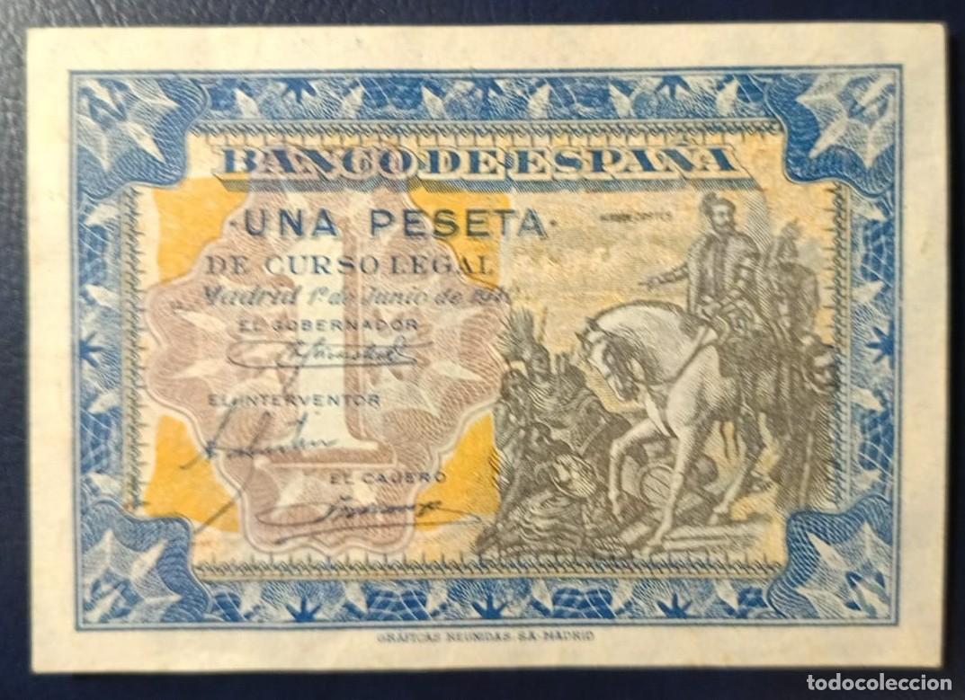 Billetes espa&ntilde;oles: UNA PESETA BANCO DE ESPA&Ntilde;A MADRID 1 DE JUNIO DE 1940 ( BSP274 )