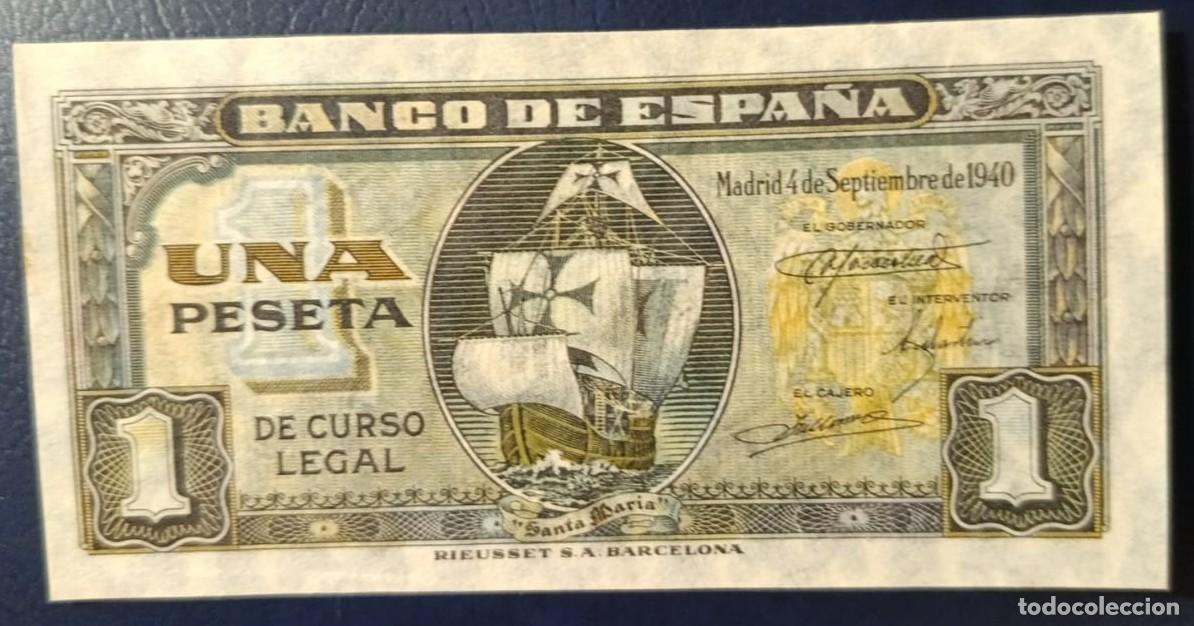 Billetes espa&ntilde;oles: UNA PESETA BANCO DE ESPA&Ntilde;A MADRID 4 DE SETIEMBRE DE 1940 ( BSP276 )
